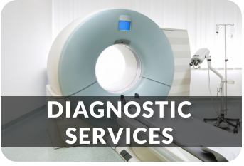 An image of an MRI machine at a medical facility. The image links to the Diagnostic Services page.