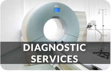 An image of an MRI machine at a medical facility. The image links to the Diagnostic Services page.